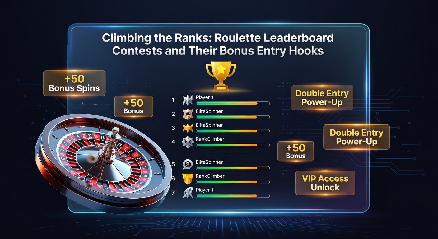 Dynamic roulette leaderboard display showing top players' rankings, points, and bonus multipliers during a live contest
