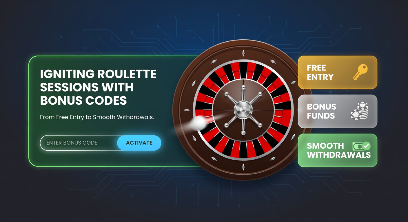 Player's screen showing bonus code entry, active roulette session, and rising balance meter toward withdrawal