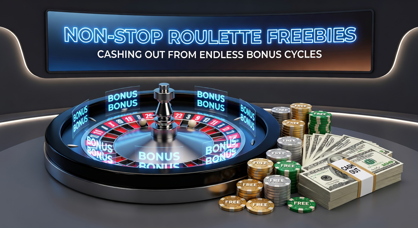 Player's screen showing cascading roulette bonuses stacking up, with cashout button highlighted amid spinning reels and chip stacks