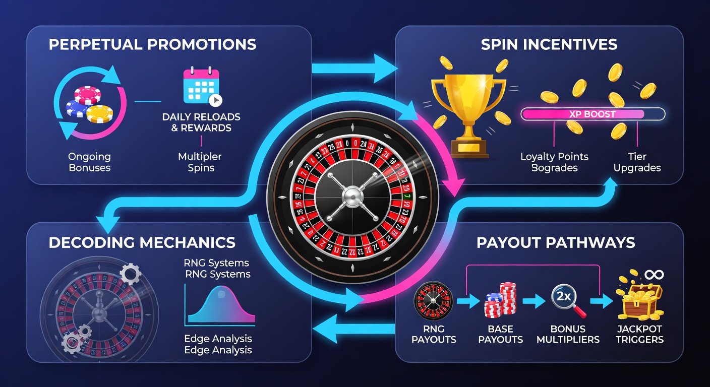 Digital dashboard displaying perpetual spin counters and payout progress bars on a roulette interface