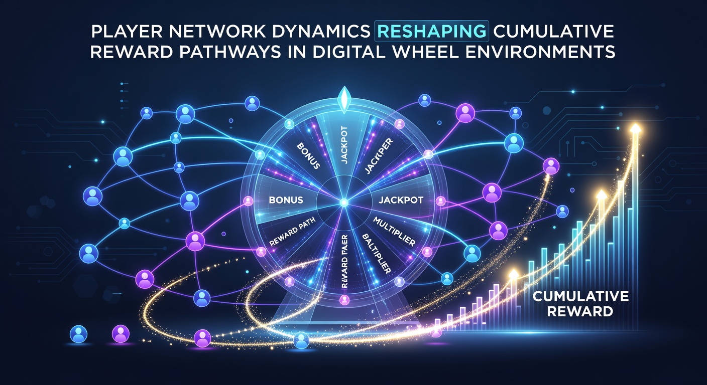 Visual representation of interconnected player networks influencing reward pathways in digital wheel environments