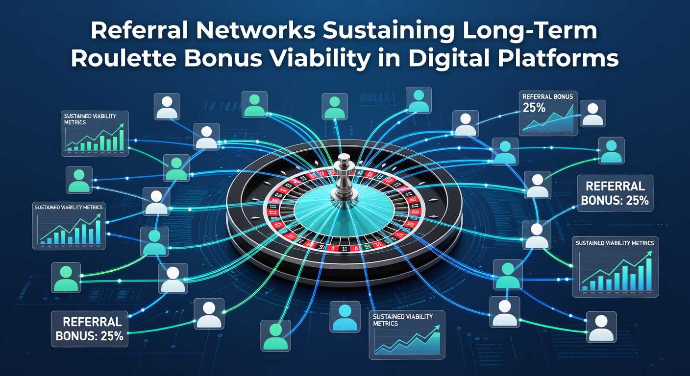 Illustration of interconnected referral networks supporting roulette bonus structures on digital platforms