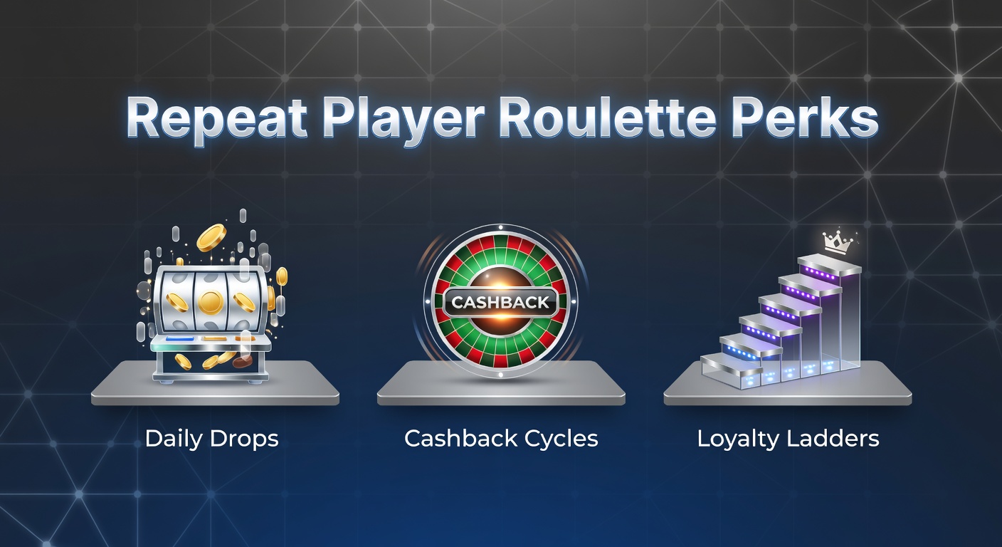 Vibrant graphic showing a roulette wheel with cascading daily drop rewards and ascending loyalty tiers