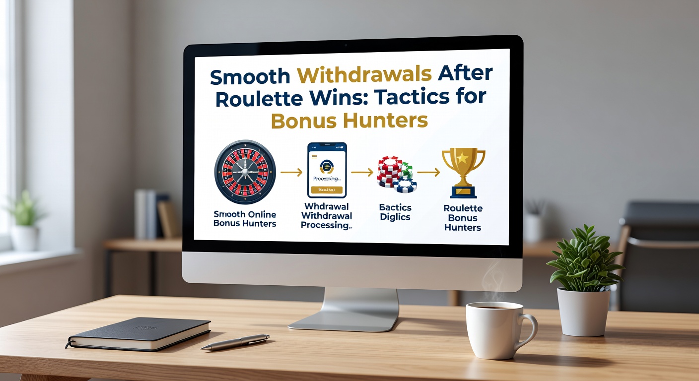 A sleek roulette wheel spinning under casino lights, symbolizing the thrill of bonus wins leading to smooth withdrawals