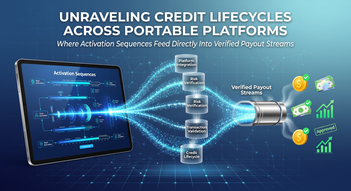 Diagram showing credit lifecycle stages on a mobile roulette platform interface